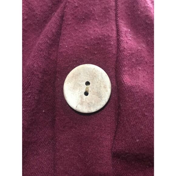 iGENJUN Maroon Long Sleeve Long Sweater dress W/buttons size small S - Picture 5 of 5